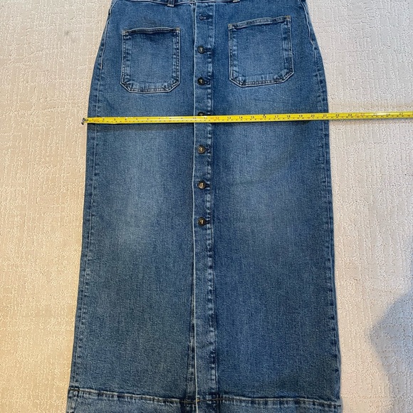 Pilcro Denim Button-Front Midi Skirt, Size 12 - Picture 8 of 13